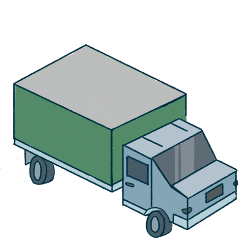 Illustration of a delivery vehicle