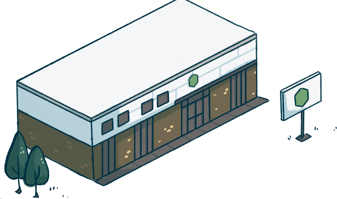 Illustration of the TimberTown store