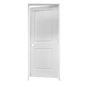 Pre-hung door sample 2 Panel Square Smooth with Right Hand Swing