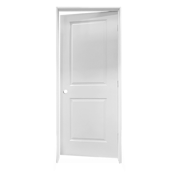 Pre-hung door sample 2 Panel Square Smooth with Right Hand Swing