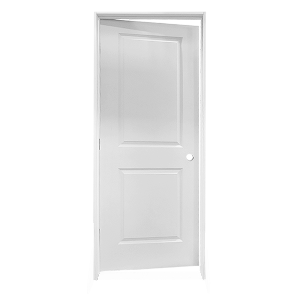 2 Panel Square Smooth Pre-hung Door with Left Hand Swing