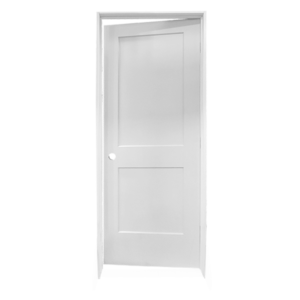 Pre-hung door sample Logan 2 Panel with Right Hand Swing