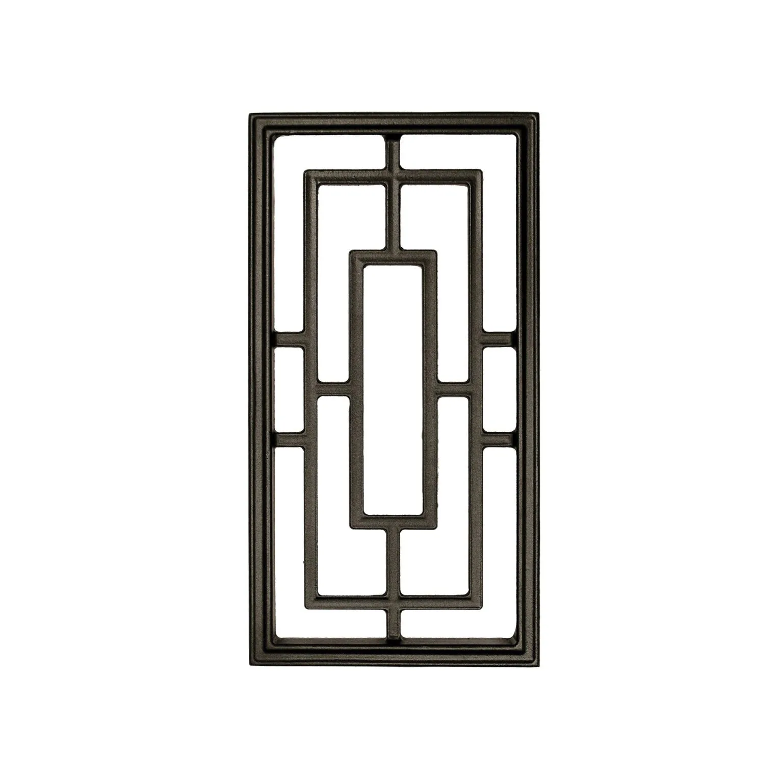 Rectangular Black Cast Aluminum Fence & Gate Insert – 9″ x 17″