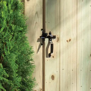 Deluxe Traditional Post Latch | Black Galvanized Steel
