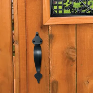 Gate Pull Handle | Black Galvanized Steel