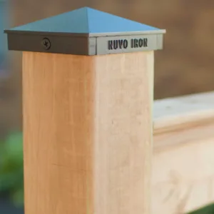 4″ x 4″ Black Aluminum Ornamental Pyramid Post Cap