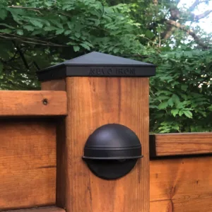 4″ x 6″ Black Aluminum Ornamental Pyramid Post Cap