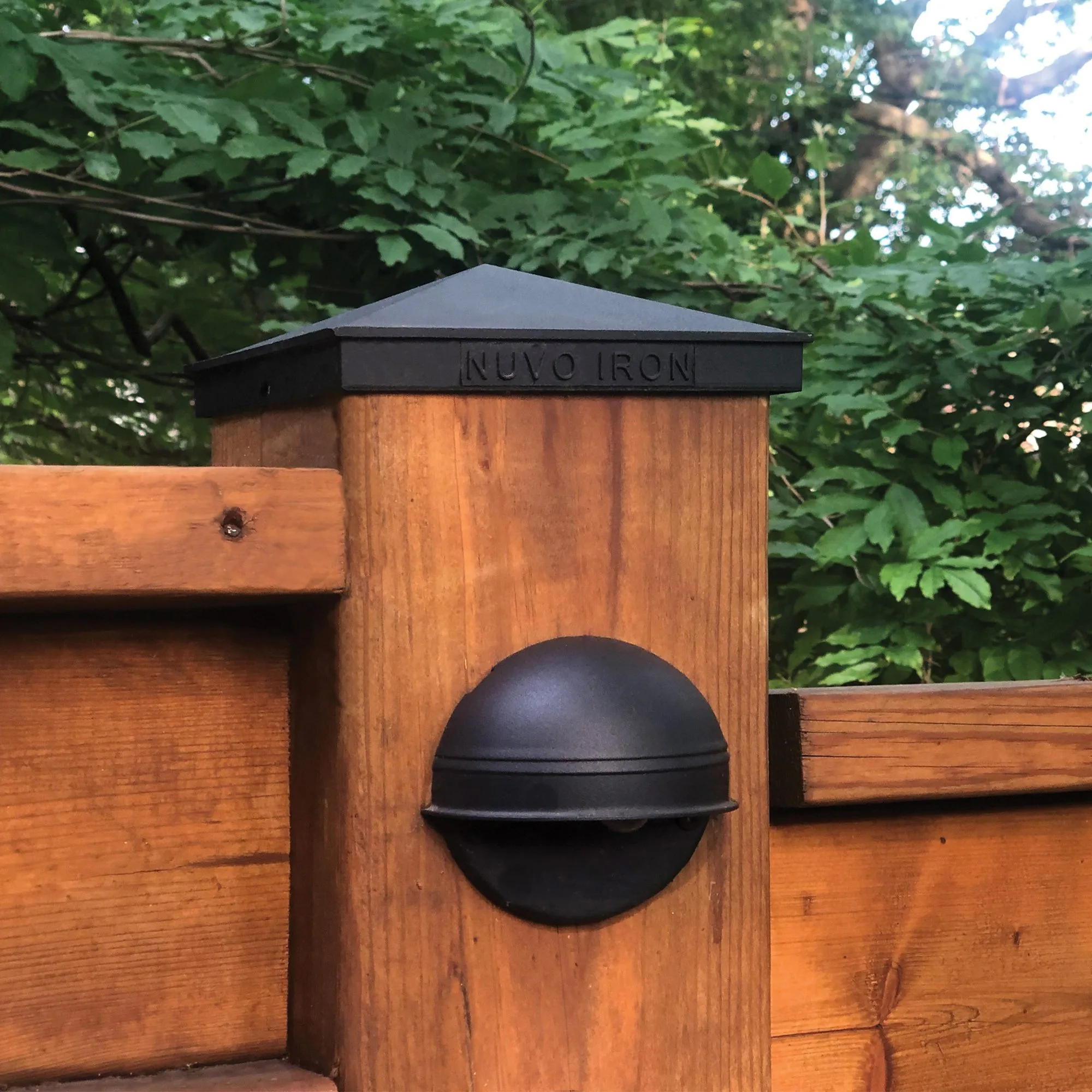 4″ x 6″ Black Aluminum Ornamental Pyramid Post Cap