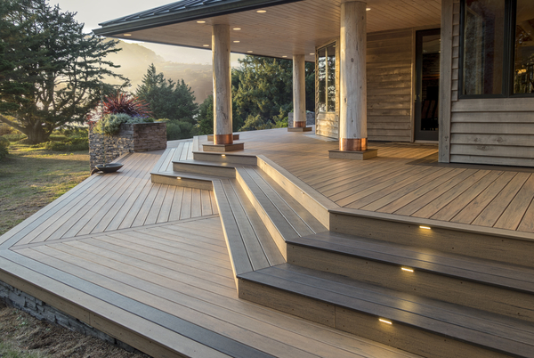 Tigerwood Composite Decking installed on deck