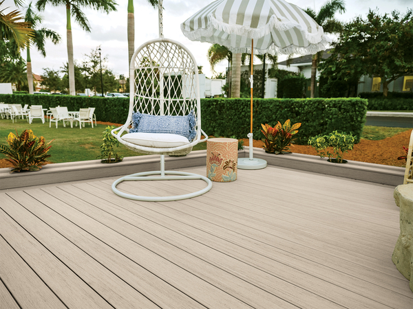 Reserve Reclaimed Chestnut Composite Flooring installed on deck
