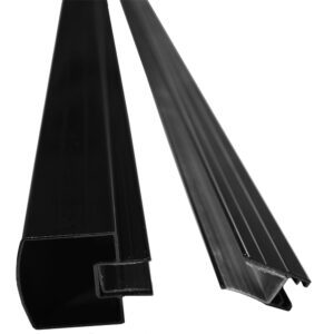VR TOP AND BOTTOM RAIL 5FT 6FT 8FT BLACK
