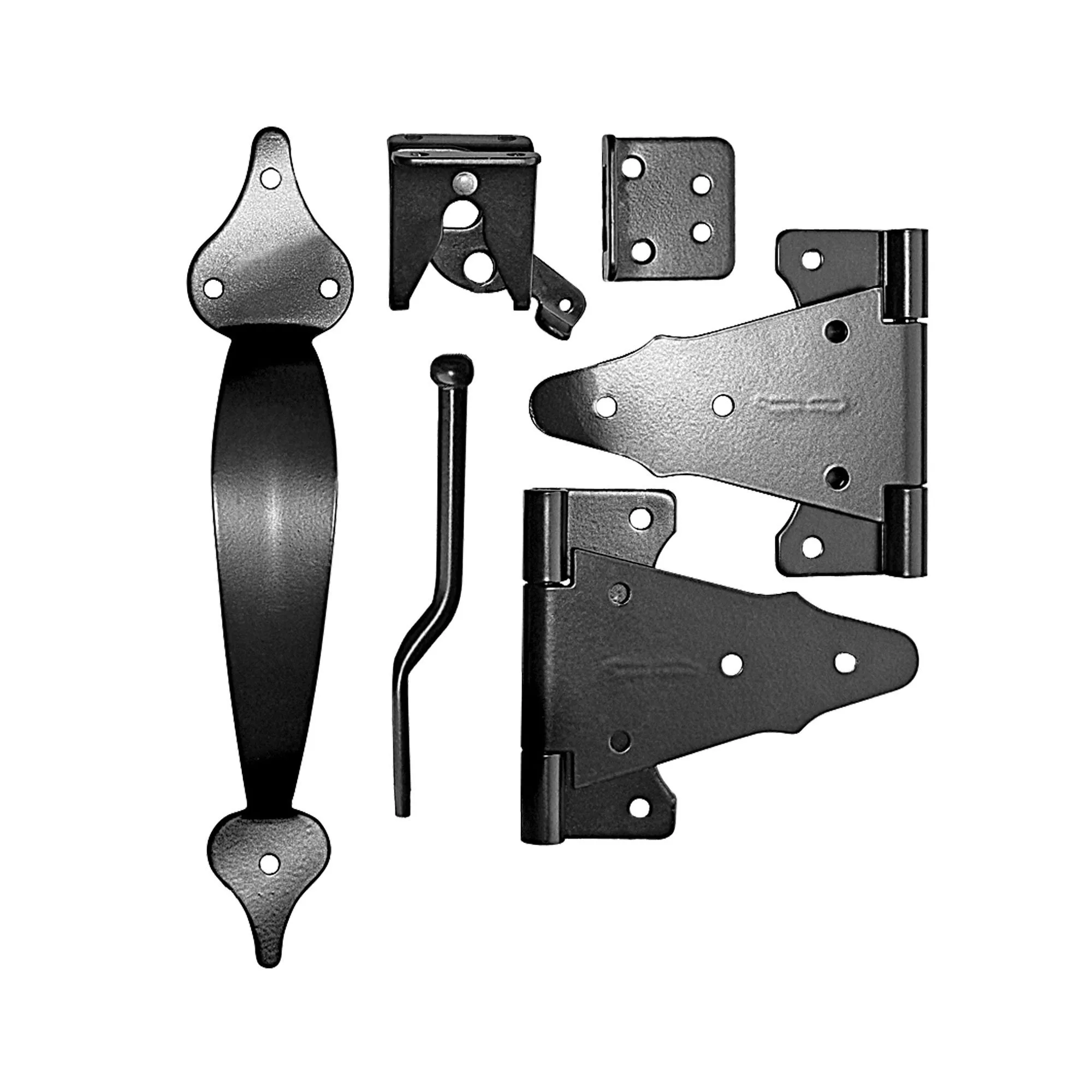 Wooden Gate Combo Kit | Black Galvanized Steel