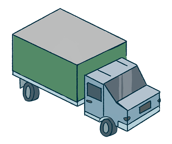 Illustration of a delivery truck