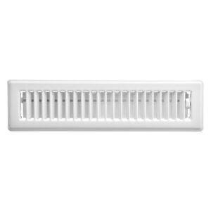 Imperial Floor Register - White Metal