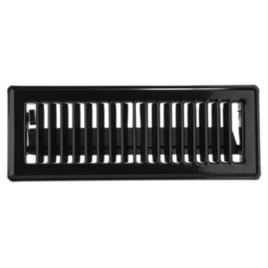 Imperial Floor Register - Gloss Black Metal