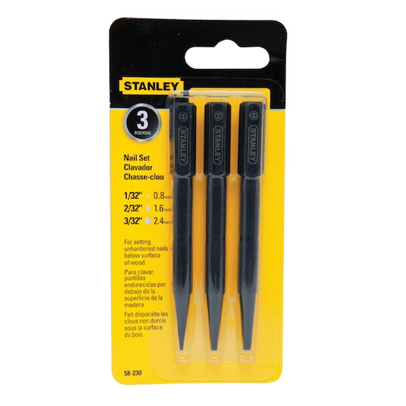 STANLEY 3pc Nail Punch Set