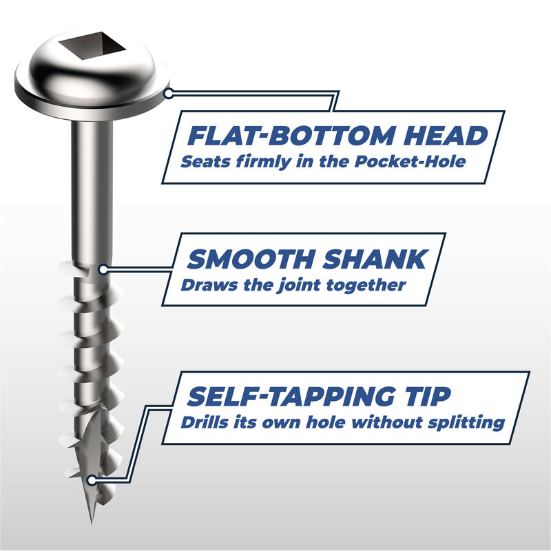 Kreg 1" Zinc Pocket-Hole Screws