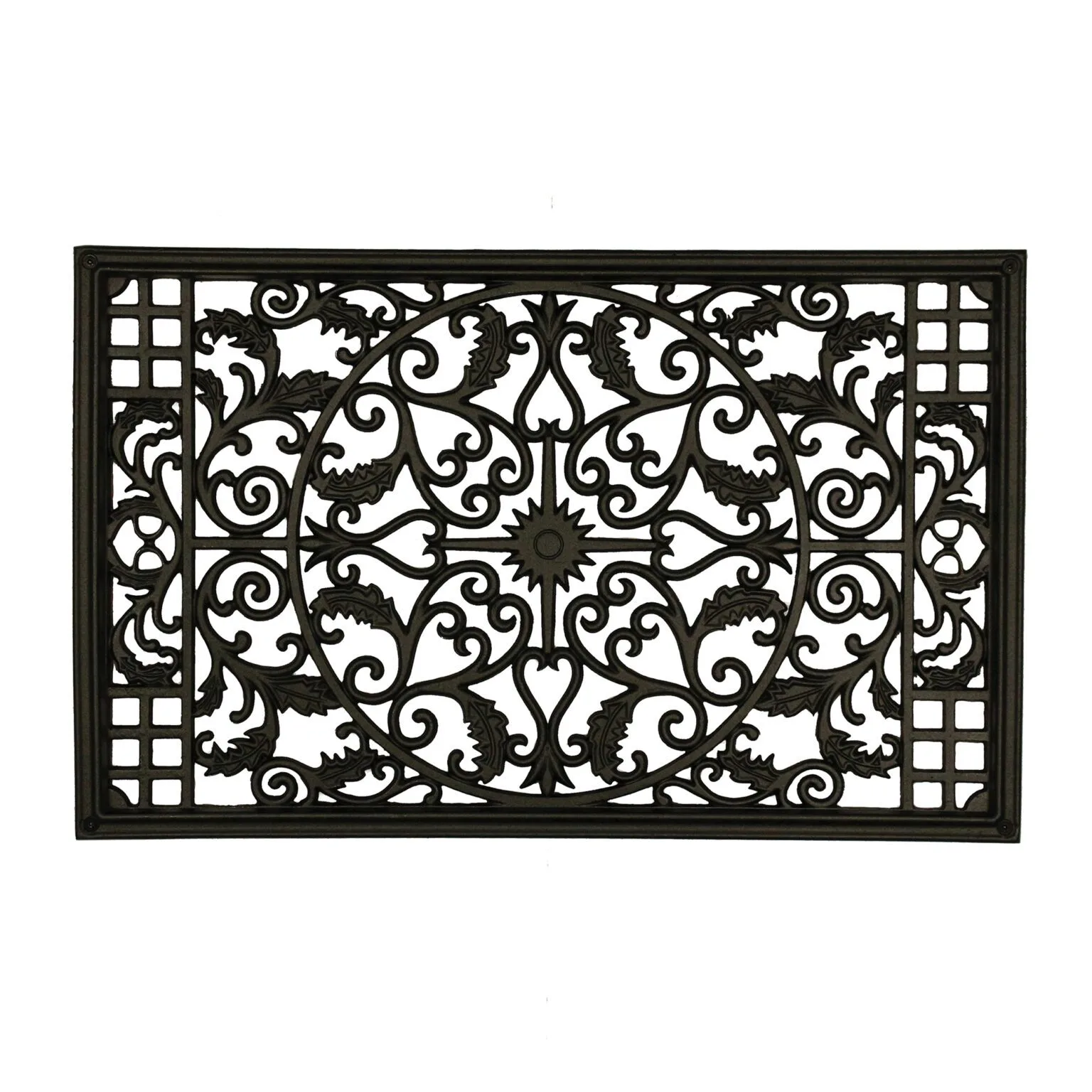 Rectangular Black Cast Aluminum Fence & Gate Insert – 15″ x 24″