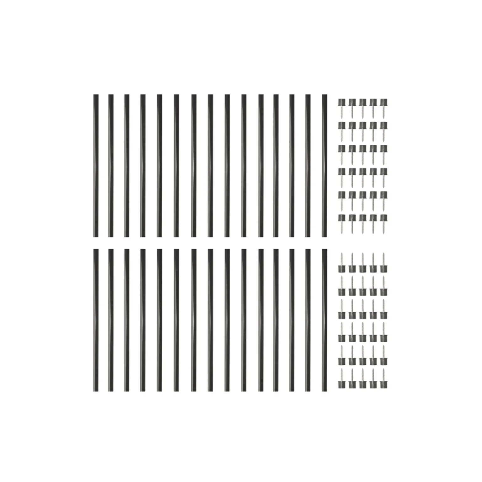 32″ Round Balusters (30 pcs) with Connectors for Deck Railings